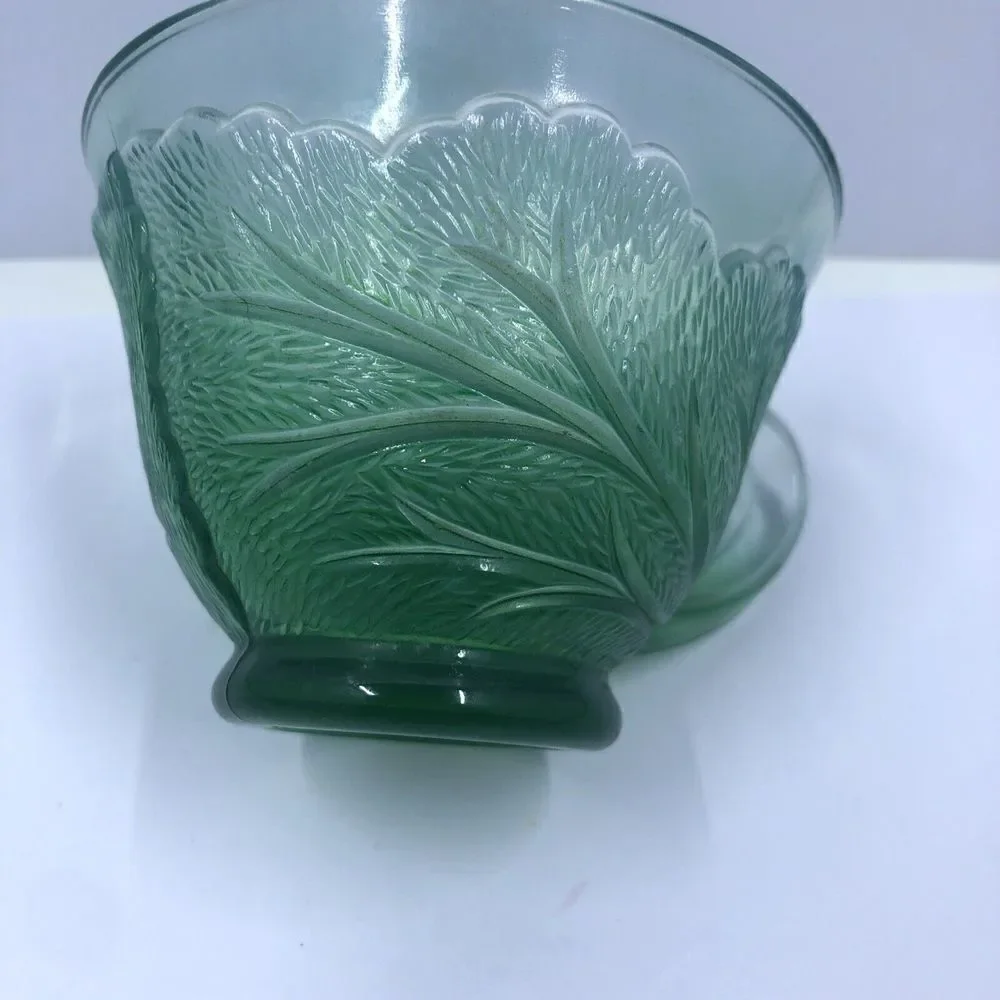 Indiana Glass Pebble Leaf Cup - Green